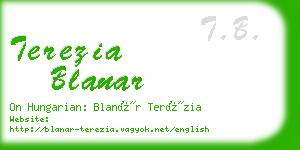 terezia blanar business card